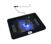 Silent Laptop Cooling Fans Pad Frame USB Cooler Radiator with Blue LED Light