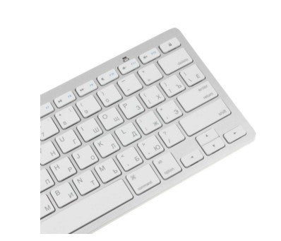 Slim Mini White Bluetooth Wireless Russian Keyboard For Computer