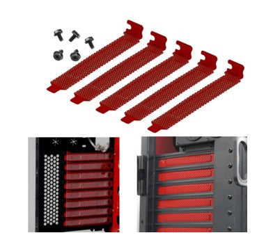 Cover Dust Filter Blanking Plate Hard Steel Red w/screws